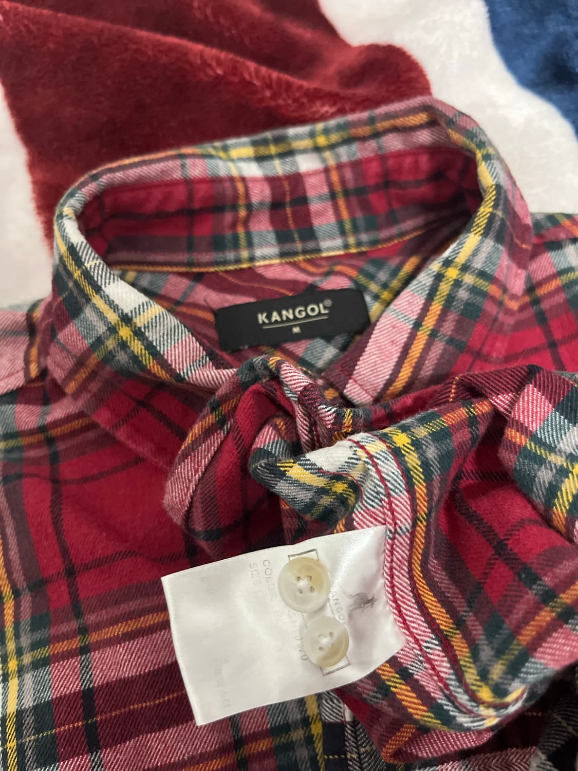 캉골 체크 셔츠 M 상품이미지3