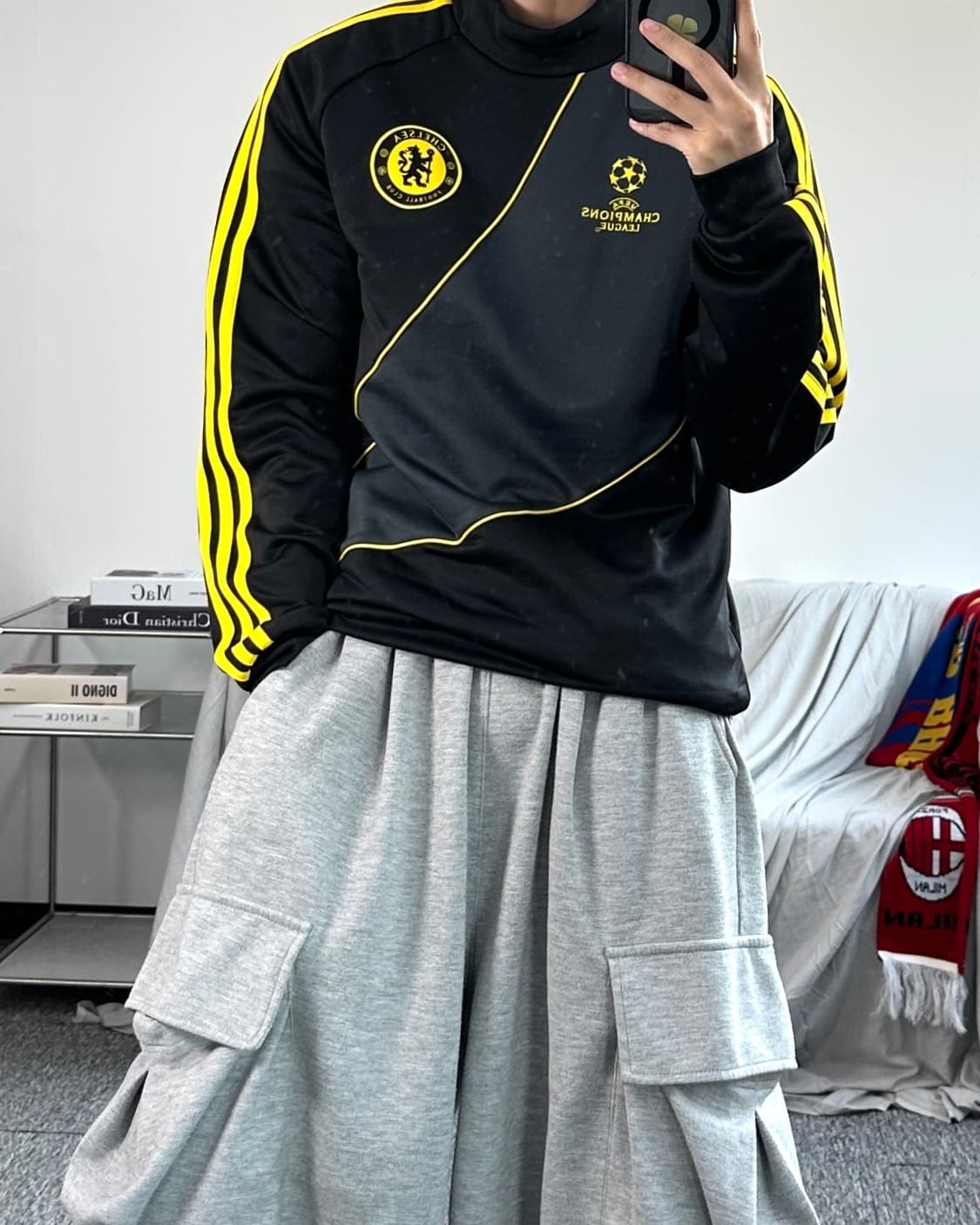 아디다스 12-13 챔피언스리그 첼시 트레이닝 탑 S 상품이미지3