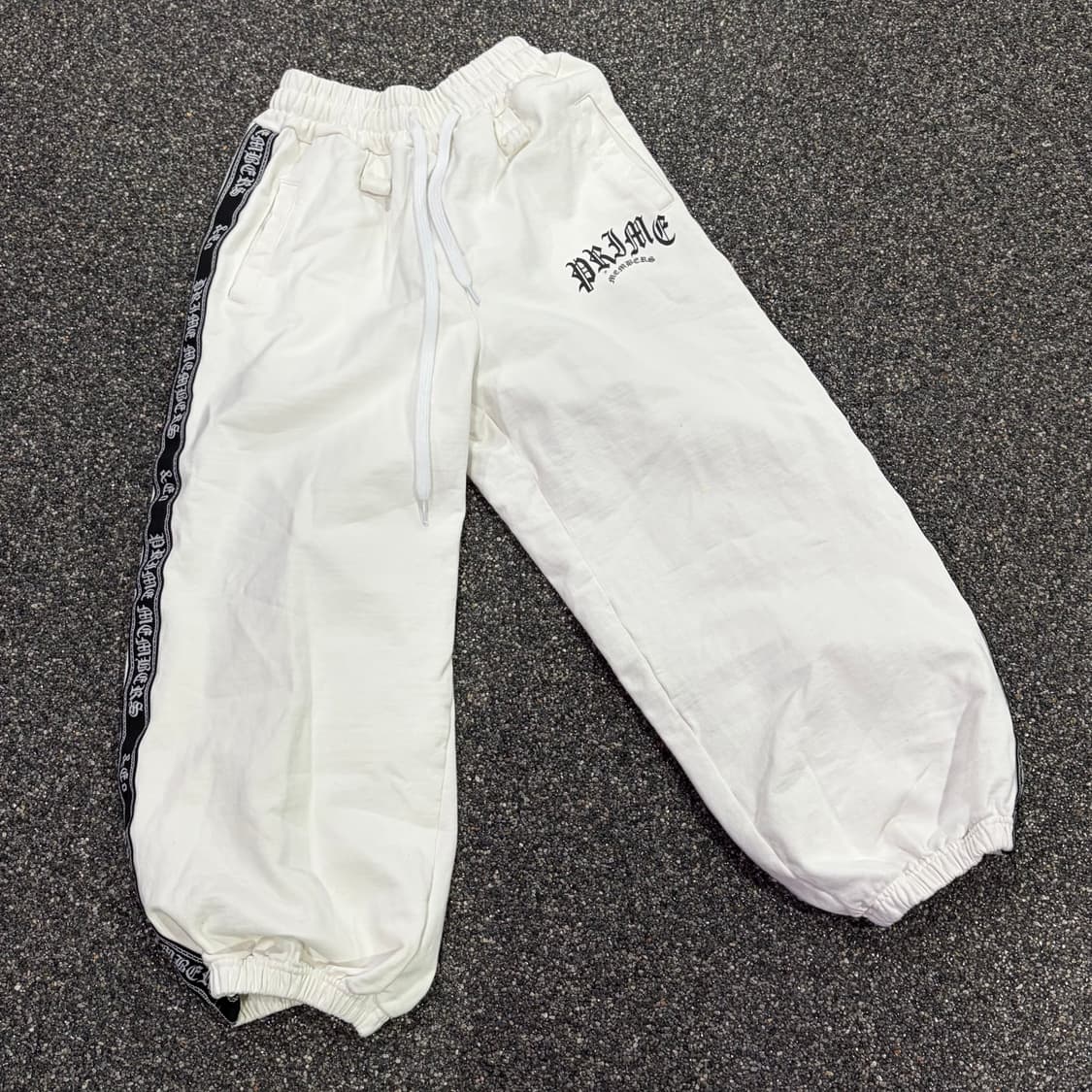 프라임 멤버스 화이트 트랙탑 조거 팬츠 B3943 상품이미지3