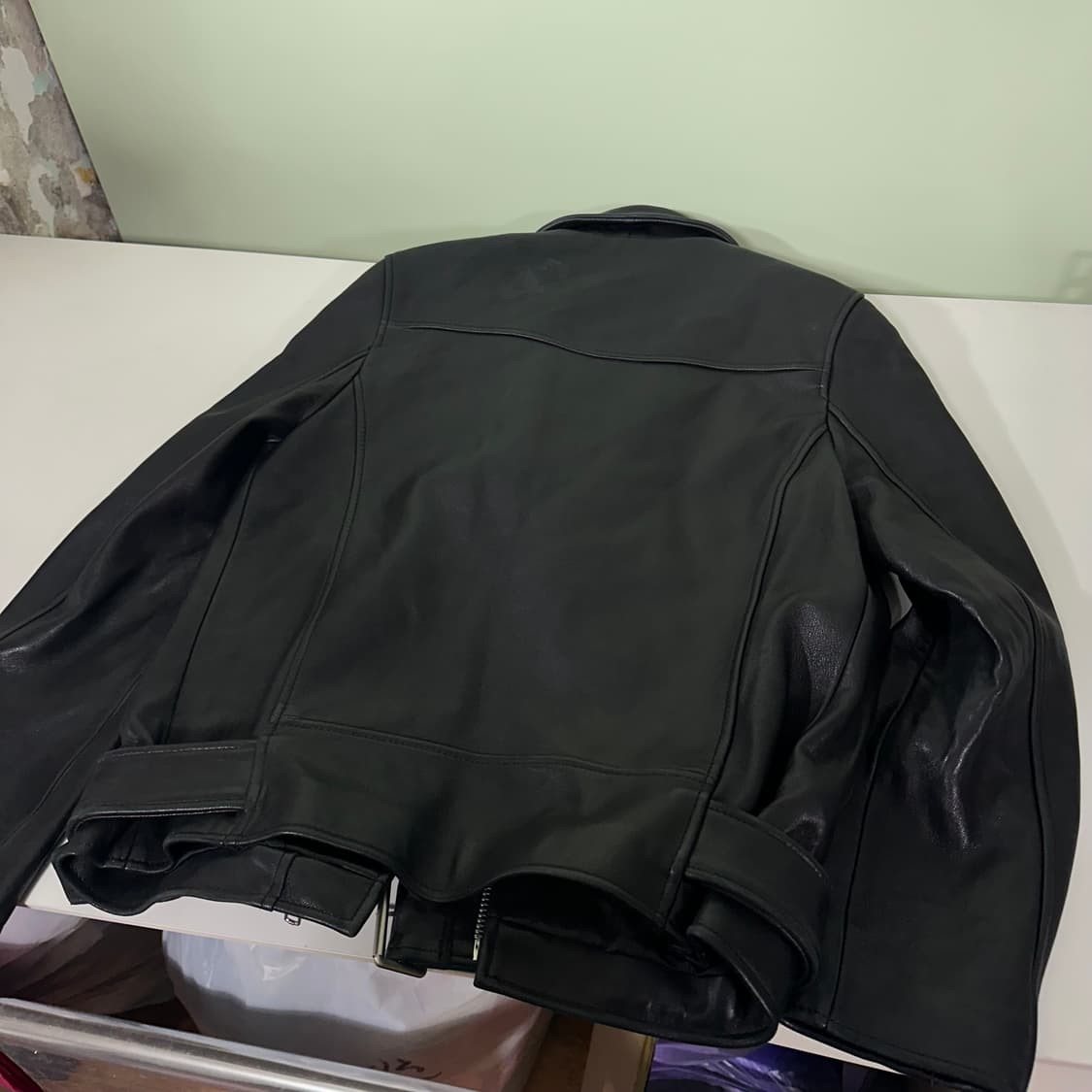 우먼M 비바스튜디오 블랙 양가죽 라이더자켓 상품이미지5