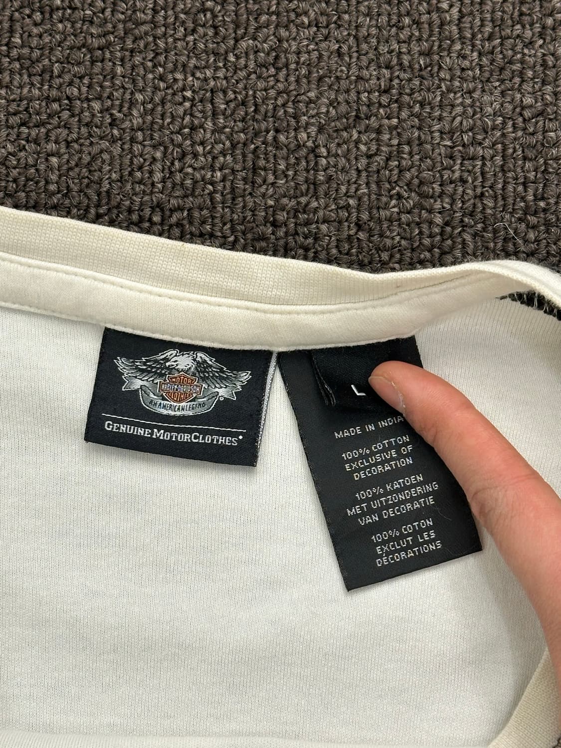 L)할리데이비슨 빈티지 배색 래글런 롱슬리브 상품이미지5