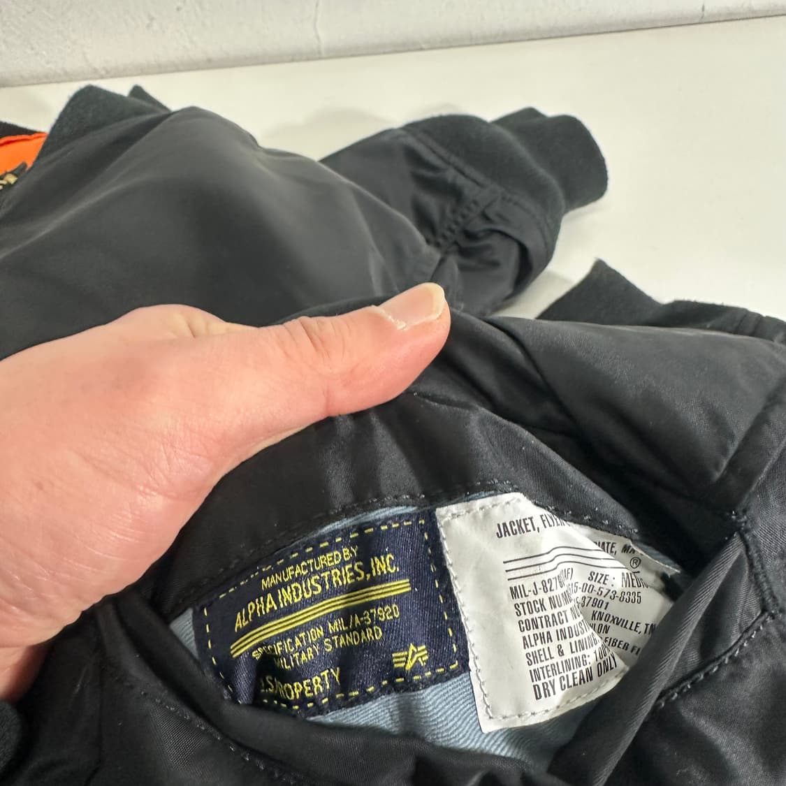 M 95 알파인더스트리 블랙 누빔 MA1 항공점퍼 상품이미지6