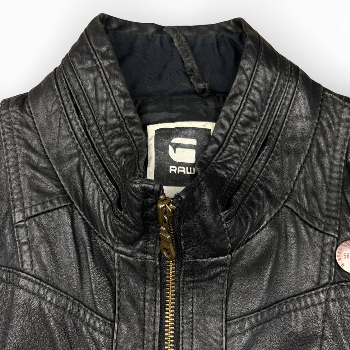 지스타 로우 New Macc 레더 봄버 자켓 상품이미지5