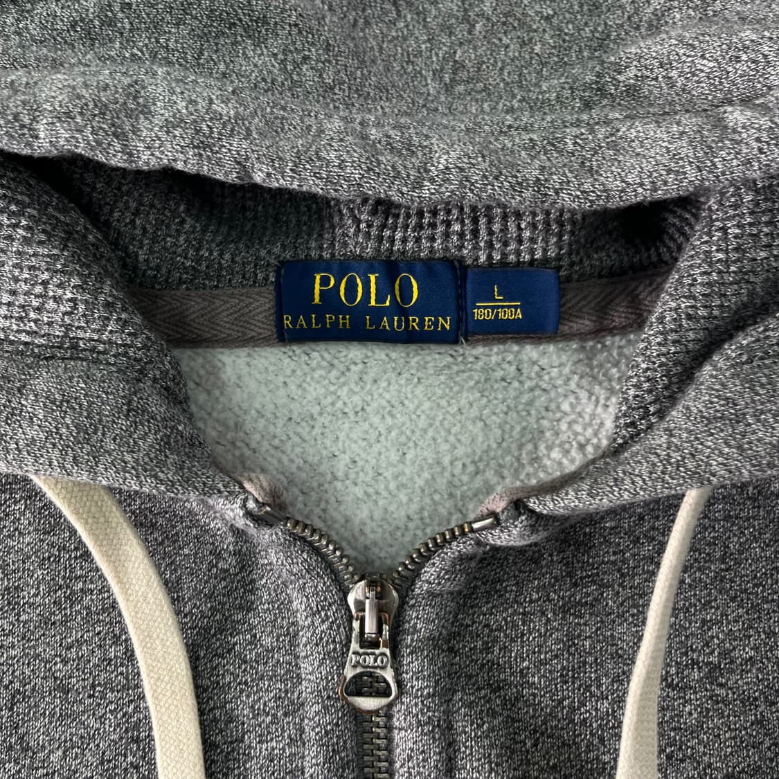 100 폴로랄프로렌 챠콜 와플 후드집업 상품이미지3