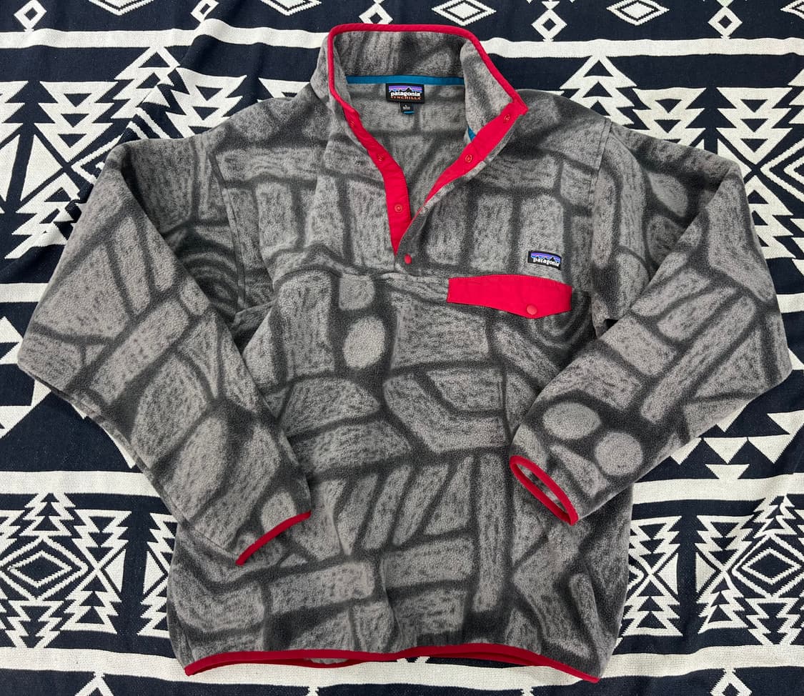 PATAGONIA Synchilla Aztec Stone Gray Red 상품이미지7