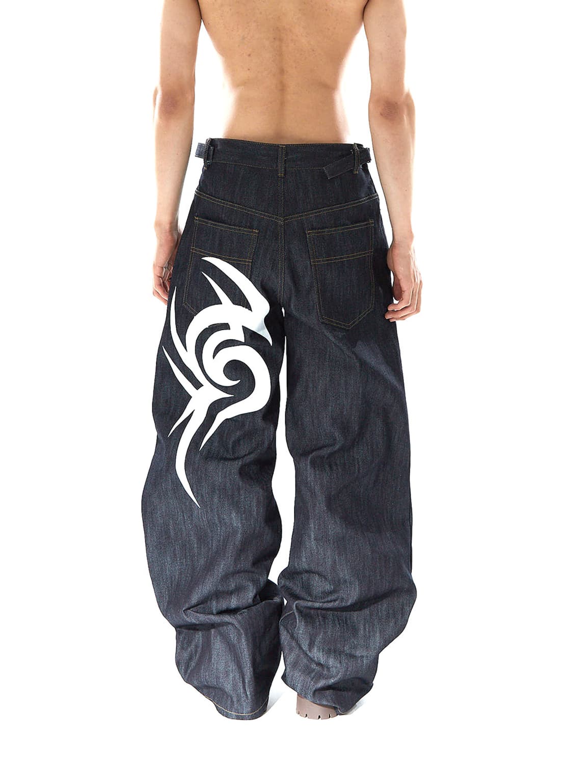 비엑세스 TRIBAL RAW DENIM LOOSE PANTS  상품이미지3