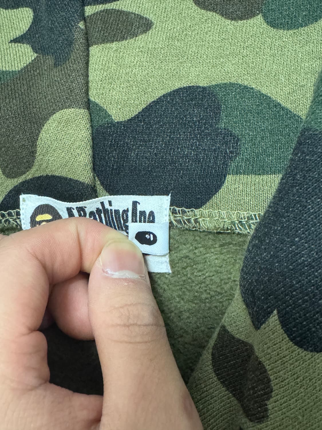 베이프 녹계 후드집업 XL 상품이미지4