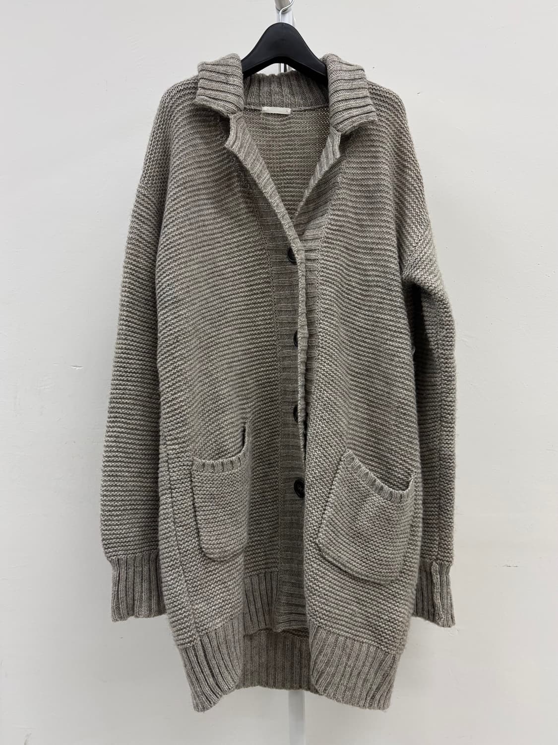 빈티지 베이지 그레이 울  가디건 상품이미지5