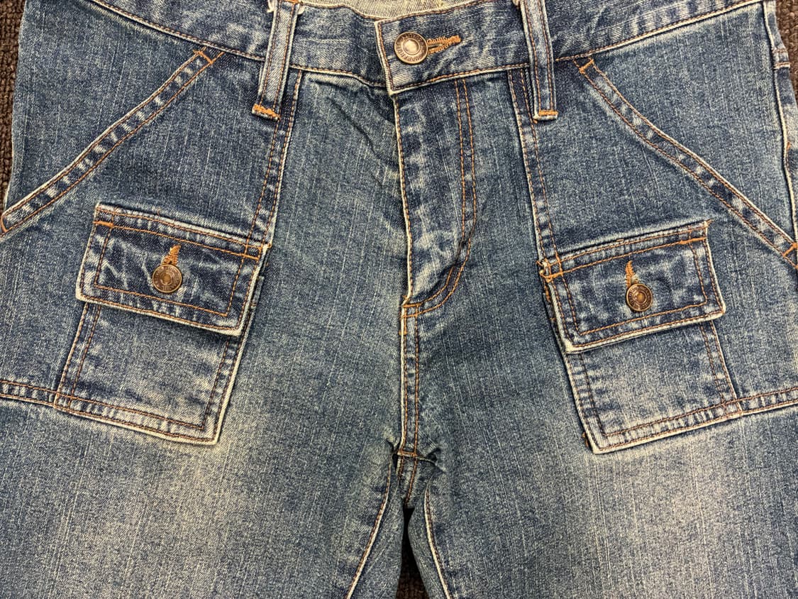 61-87)Japanese vintage 여성 부츠컷 카고 데님팬츠 상품이미지4