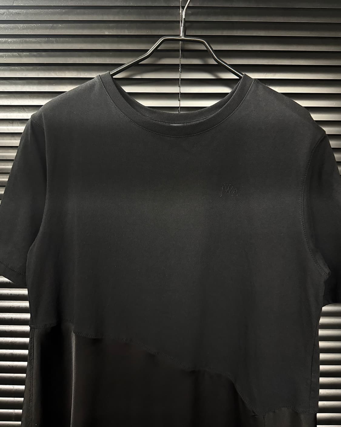 유니클로 jw앤더슨 플레어햄 반팔 티 원피스 사선 랩스커트 블랙 L 치마 상품이미지4