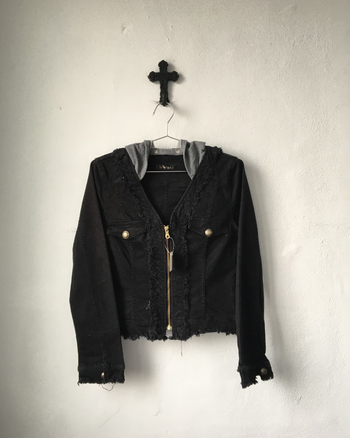 Hood layered grunge point jacket 상품이미지2
