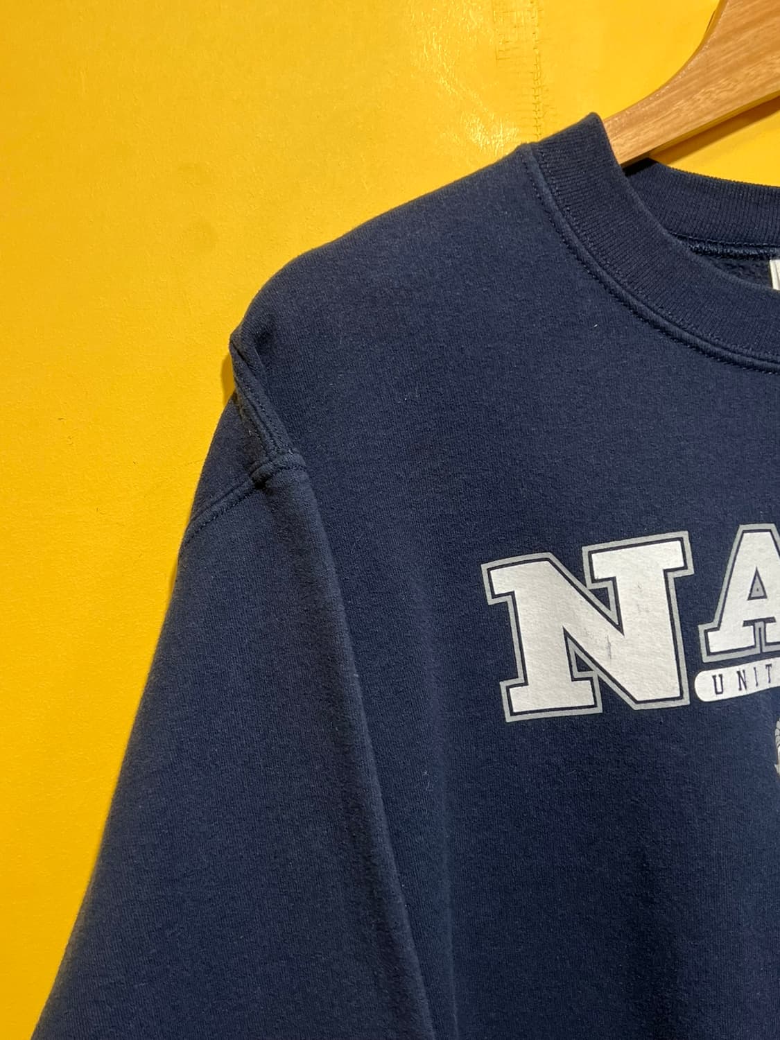 [M] 길단 헤비 블렌드 NAVY 빈티지 맨투맨 상품이미지3