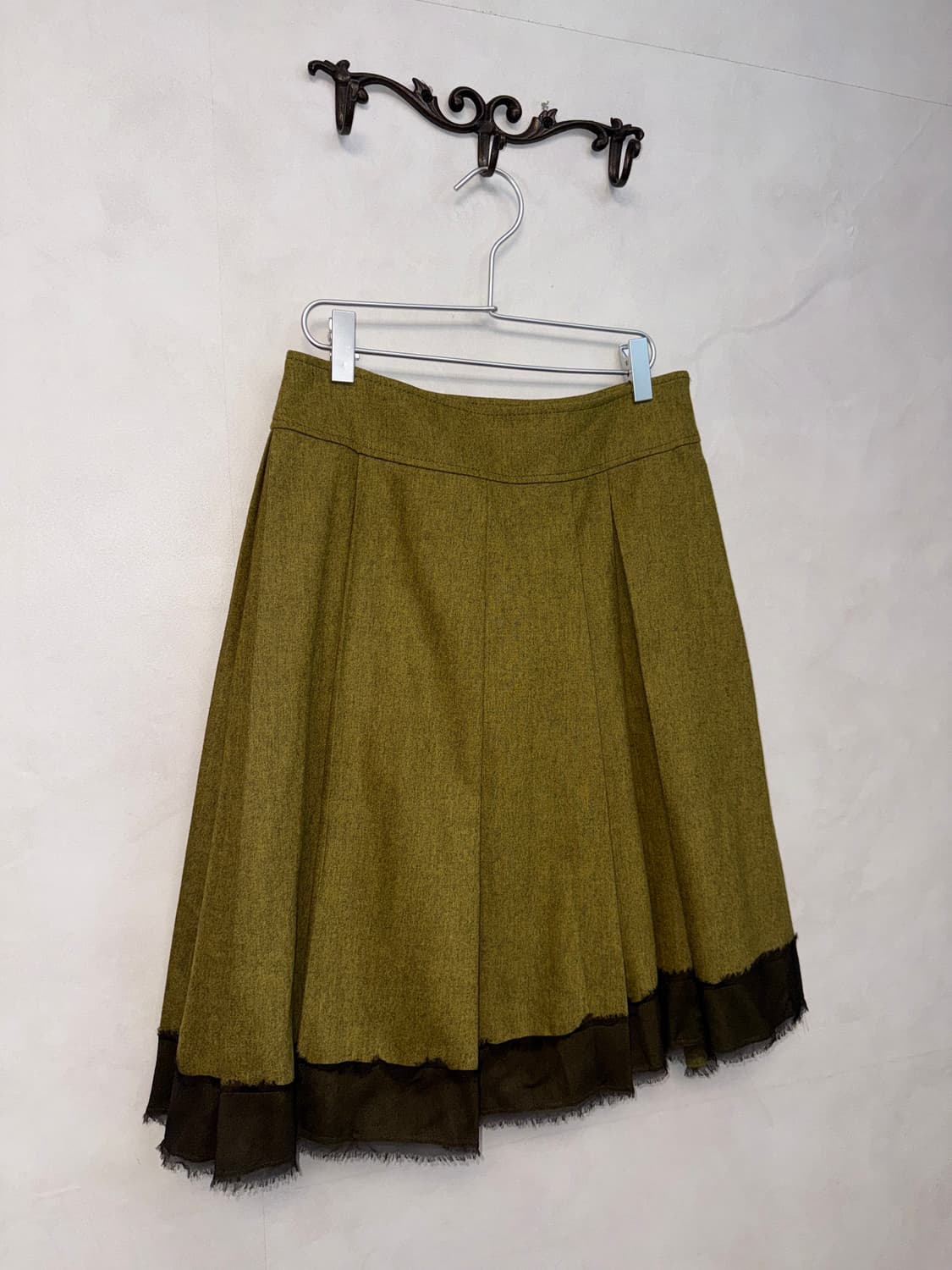 Body dressing khaki wool cashmere setup 상품이미지6