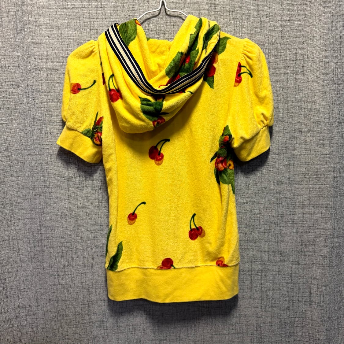 쥬시꾸뛰르 체리 반팔 후드집업 옐로우  상품이미지2