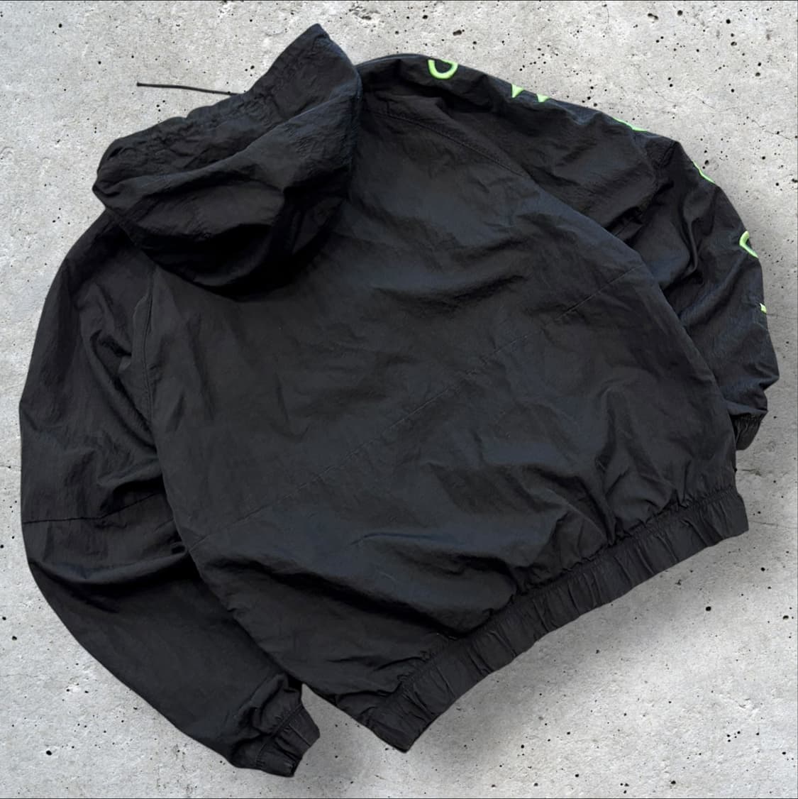 [L] 나이키 더블 스우시 블랙 반집업 후드 바람막이 B829 상품이미지2