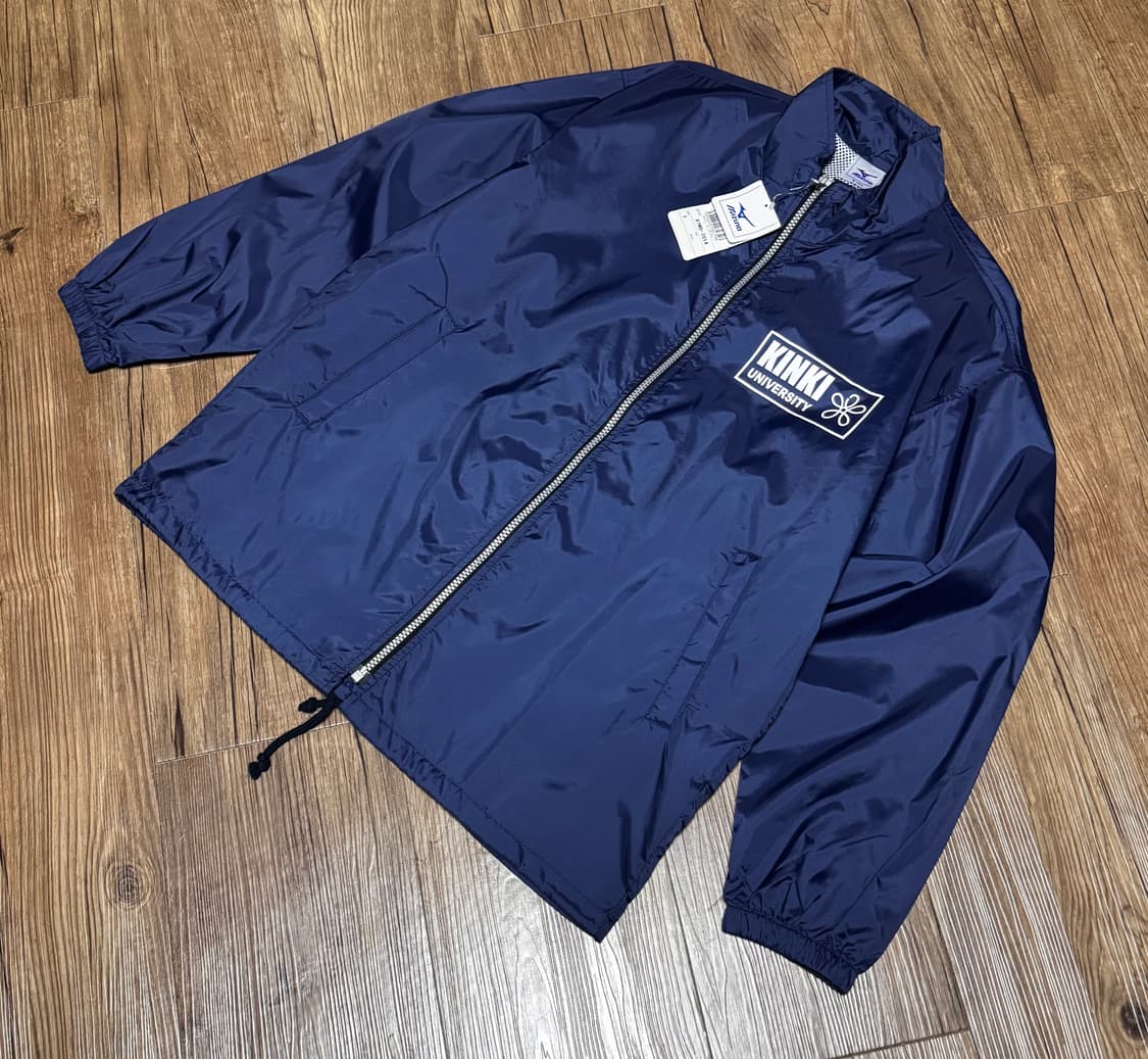 미즈노 대학교 프린팅 네이비 바람막이 자켓 상품이미지1