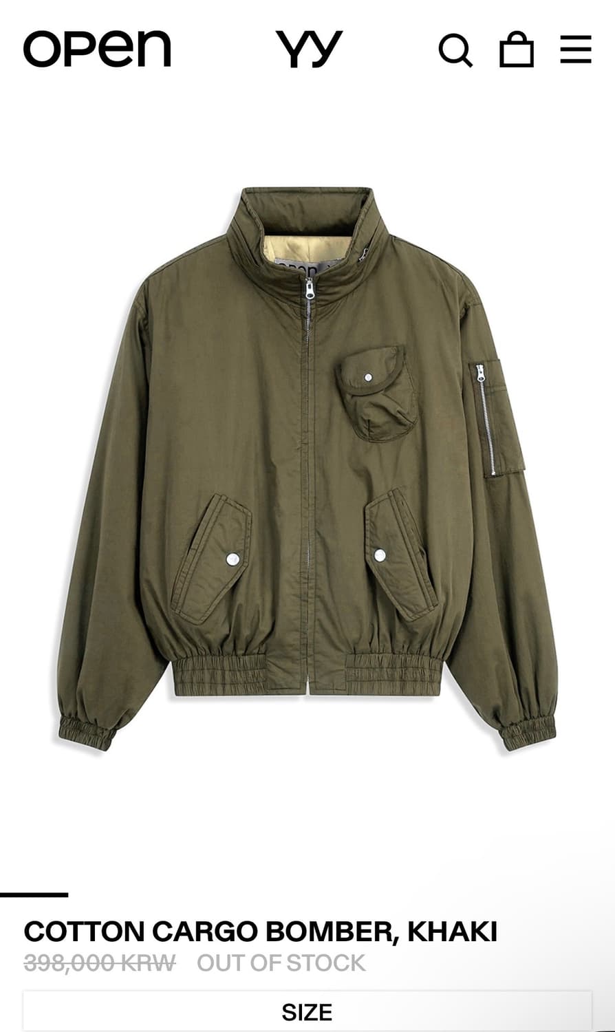 오픈와이와이 봄버 카키 s 상품이미지1