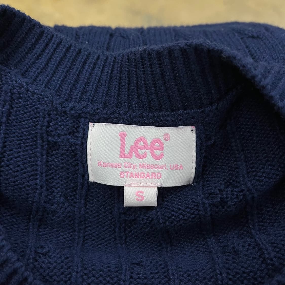 리 네이비 반팔 니트 가디건  상품이미지4