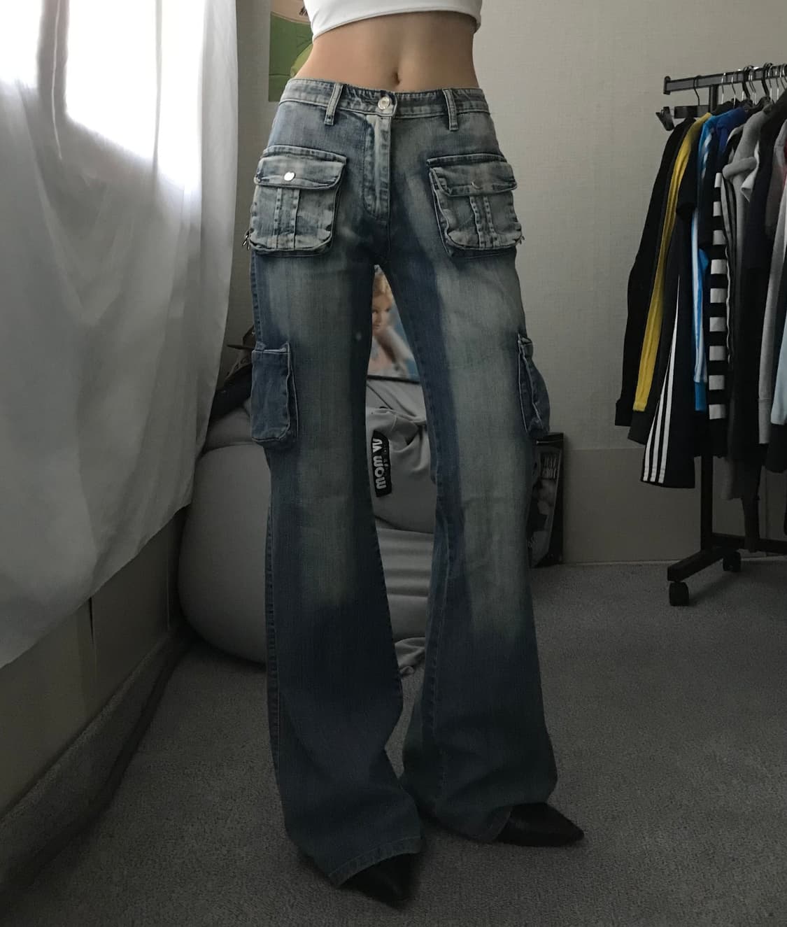 빈티지 워싱 부츠컷 데님팬츠 상품이미지1