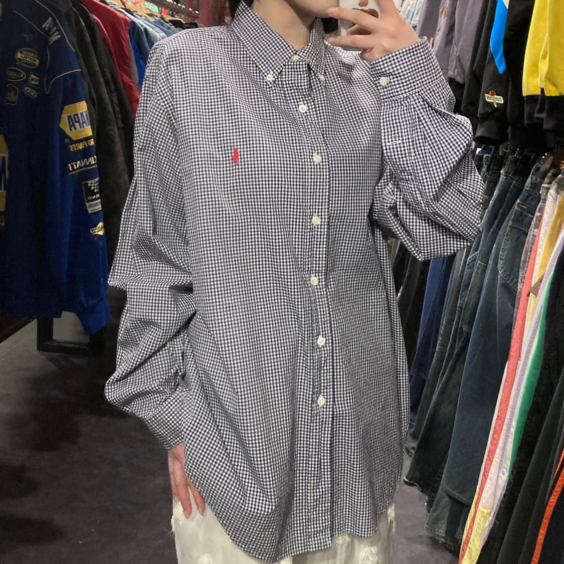 [IM] 폴로 랄프로렌 깅엄 체크 셔츠 네이비 상품이미지3