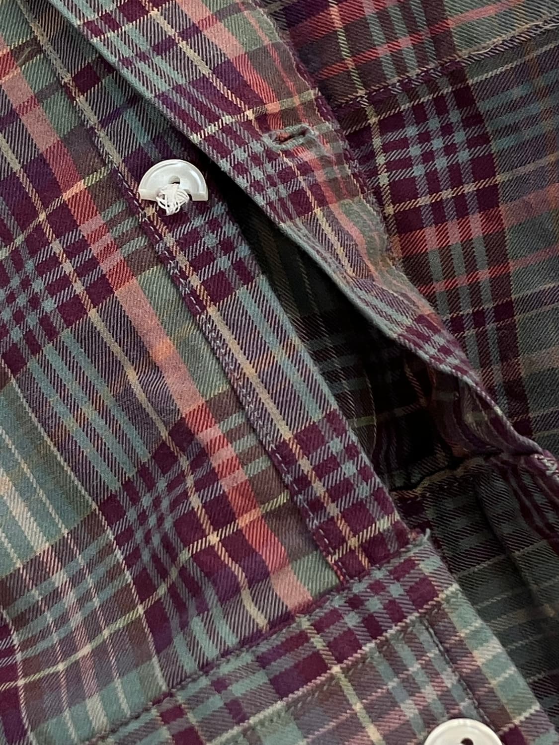 폴로 랄프로렌 체크 셔츠 그린 레드 XL #csz2905 상품이미지7