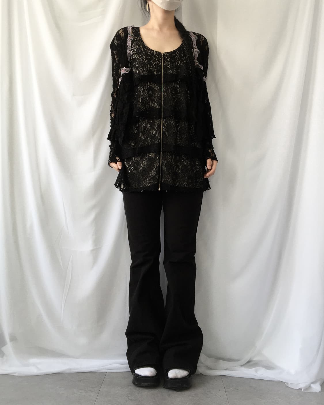 Lace point crochet knit cardigan 상품이미지5