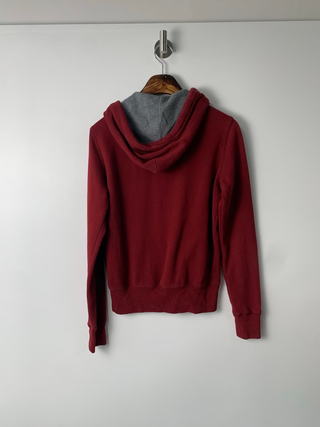 후아유 y2k 와투케 버건디 후드집업 상품이미지3