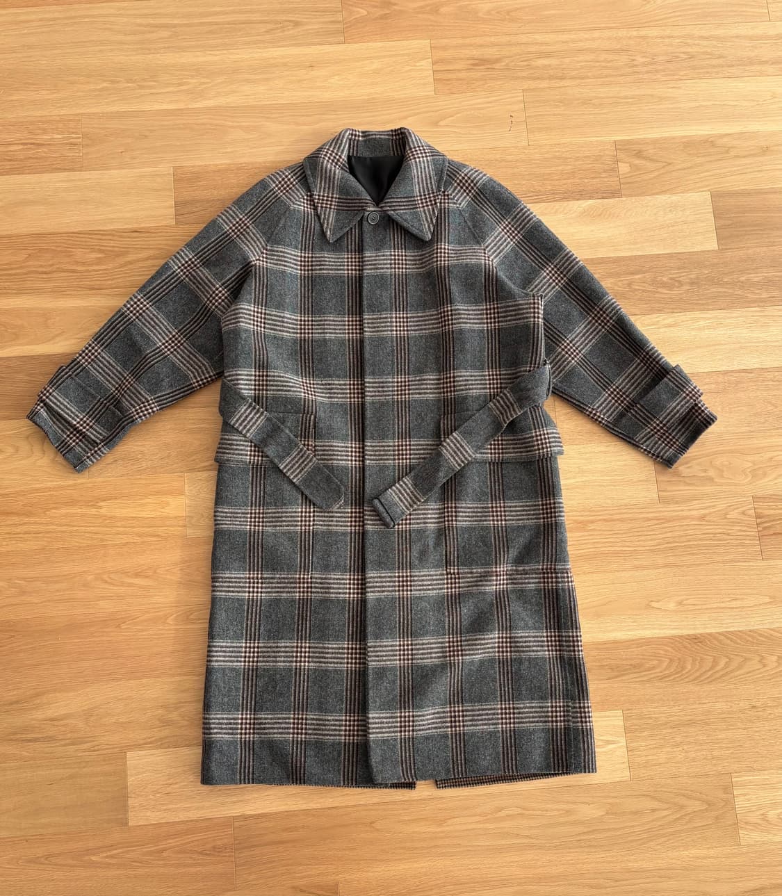 솔리드옴므 체크 발마칸 코트 50(105) 상품이미지3