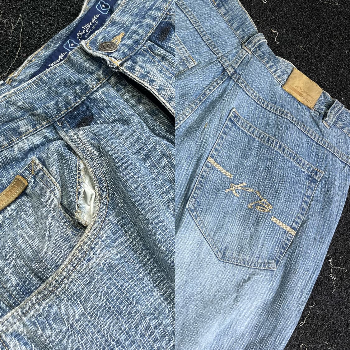 wide big size light denim 상품이미지5