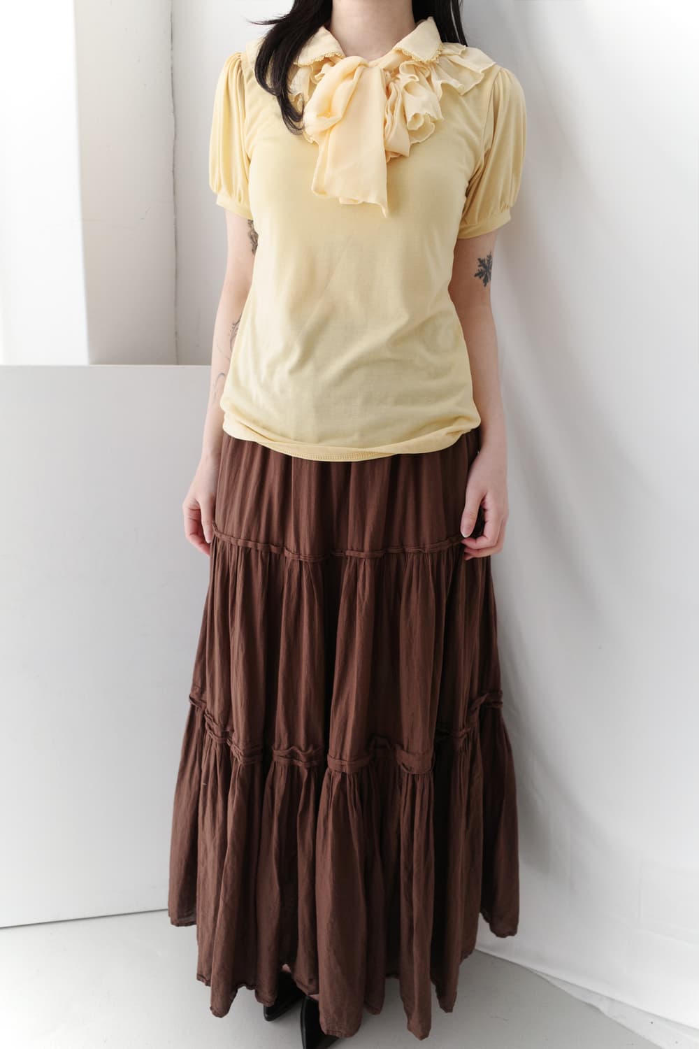 axes femme) frill ribbon half T  상품이미지5