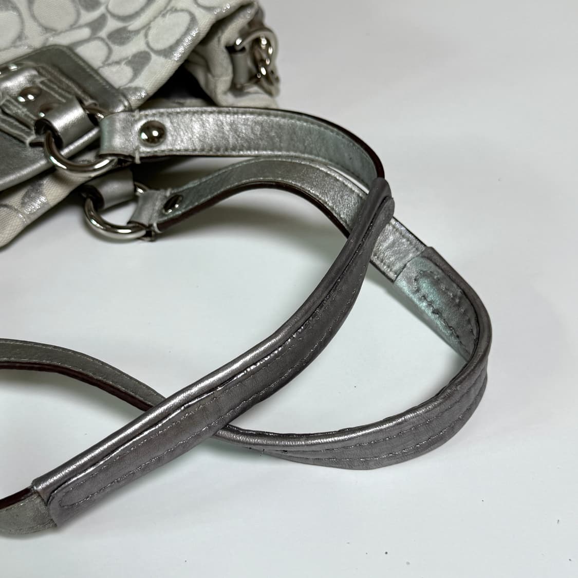 코치 Y2k 실버 펄 갸루 숄더(투웨이 상태굿) 상품이미지7