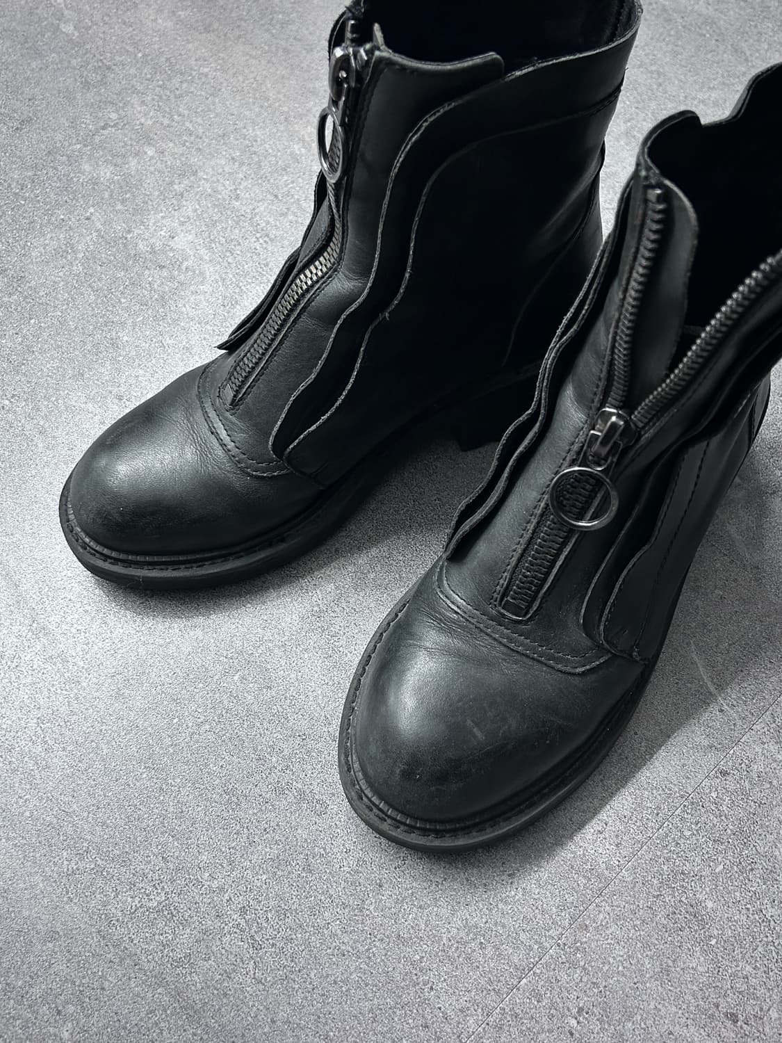 Ash 아쉬 프론트 지퍼 레더 부츠 상품이미지4