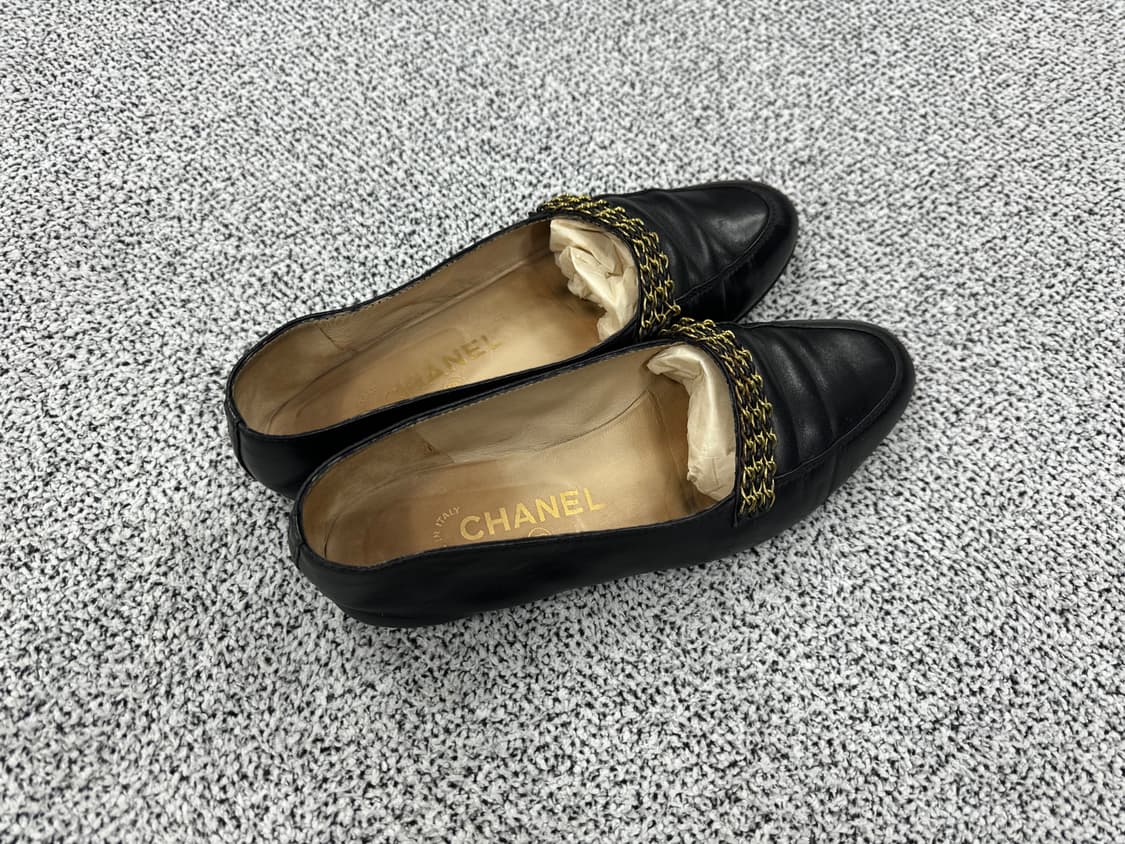 샤넬 램스킨 금장체인 로퍼 상품이미지2