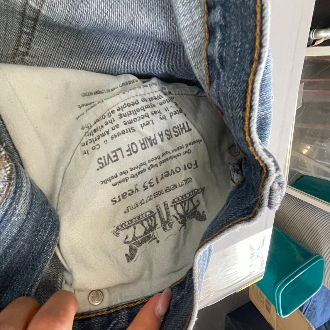 (36) 리바이스559 36x34 릴렉스 스트레이트핏 워싱 데님팬츠 상품이미지7