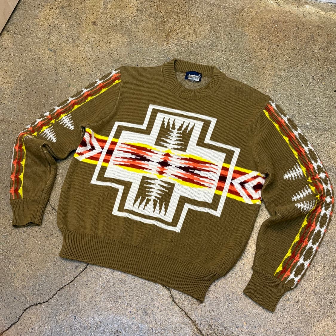 90s USA 빈티지 트라이벌 니트 상품이미지2