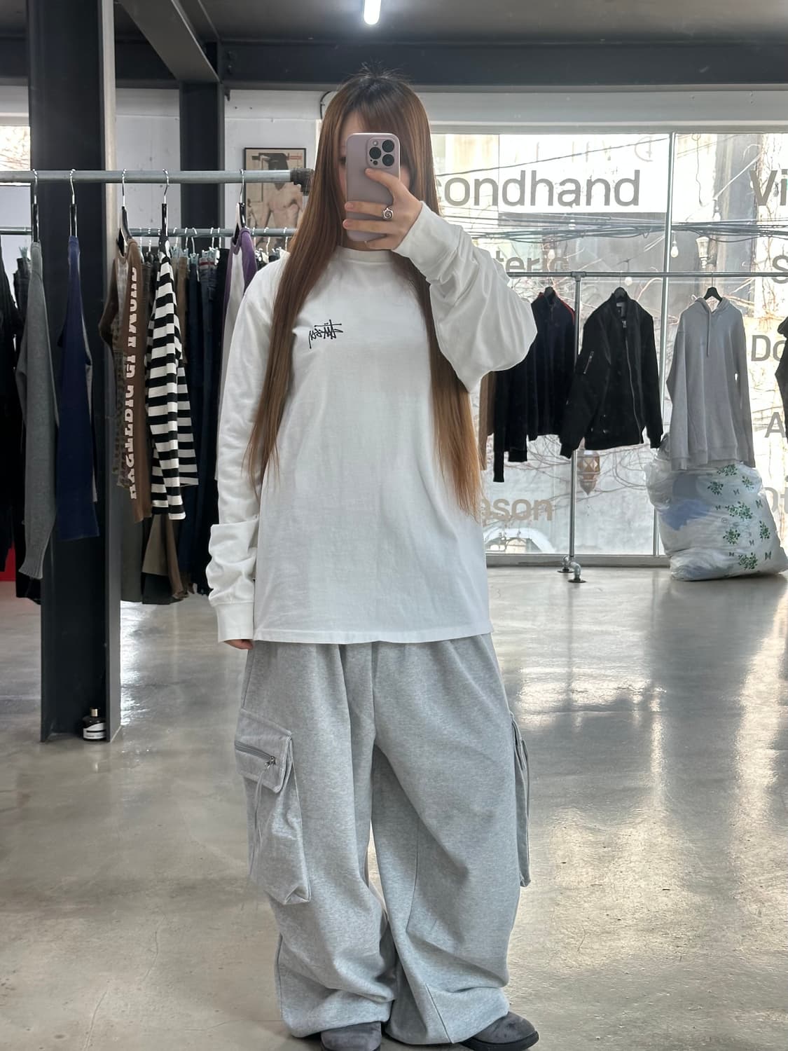 스투시 백로고 롱슬리브긴팔티  상품이미지2