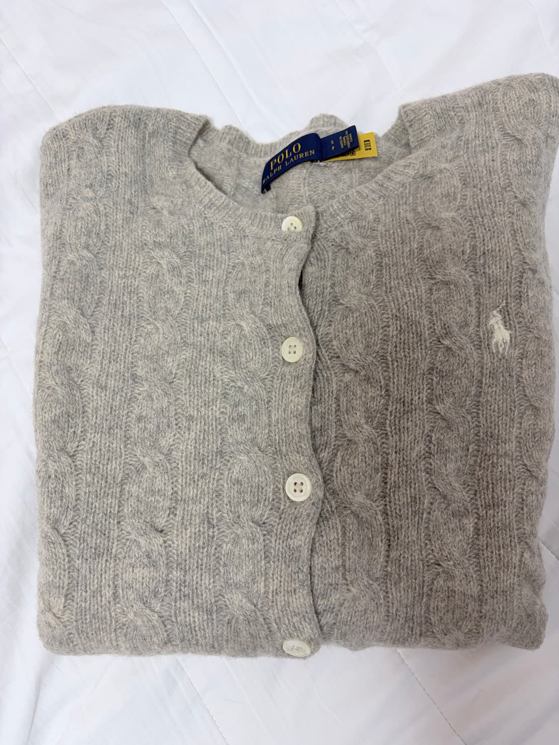 폴로 랄프로렌 캐시미어 니트가디건 S 정품 라이트 그레이 상품이미지5