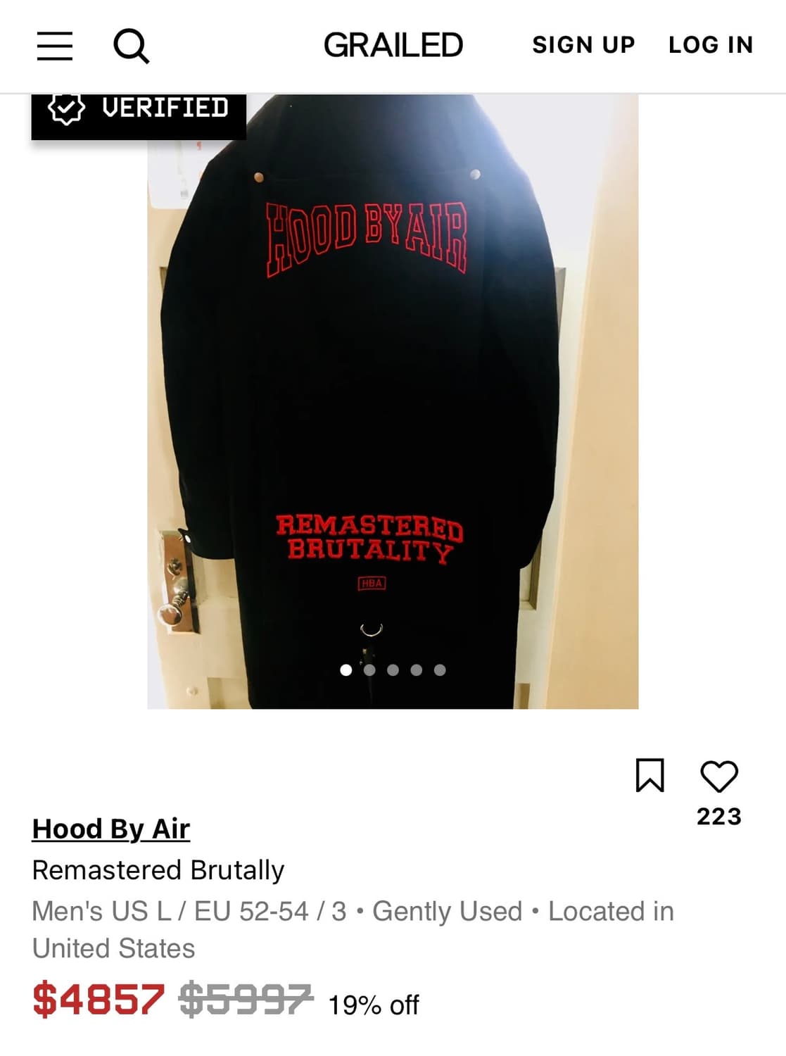 후드바이에어 리마스터 브루탈리티 자켓 상품이미지3