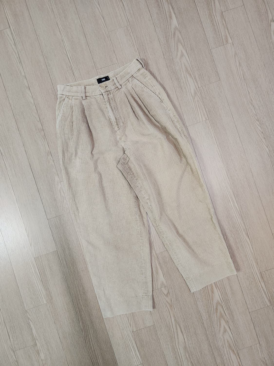 하레 카멜 핀턱 코듀로이 팬츠 상품이미지3