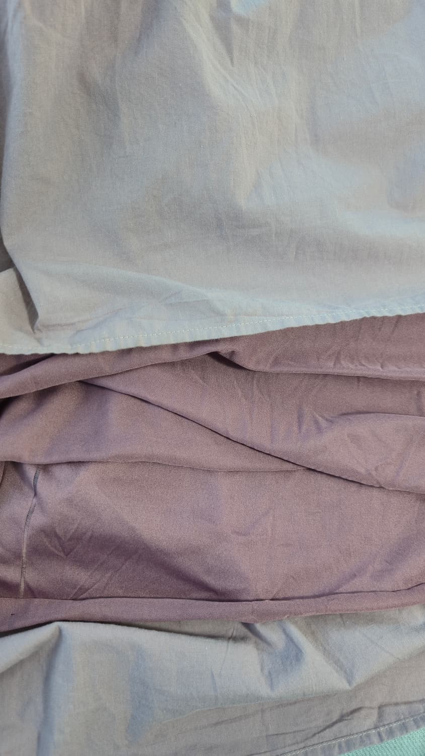 면 캉캉 롱 원피스 뮤트 퍼플 셔링넥 나시 티어드 상품이미지5