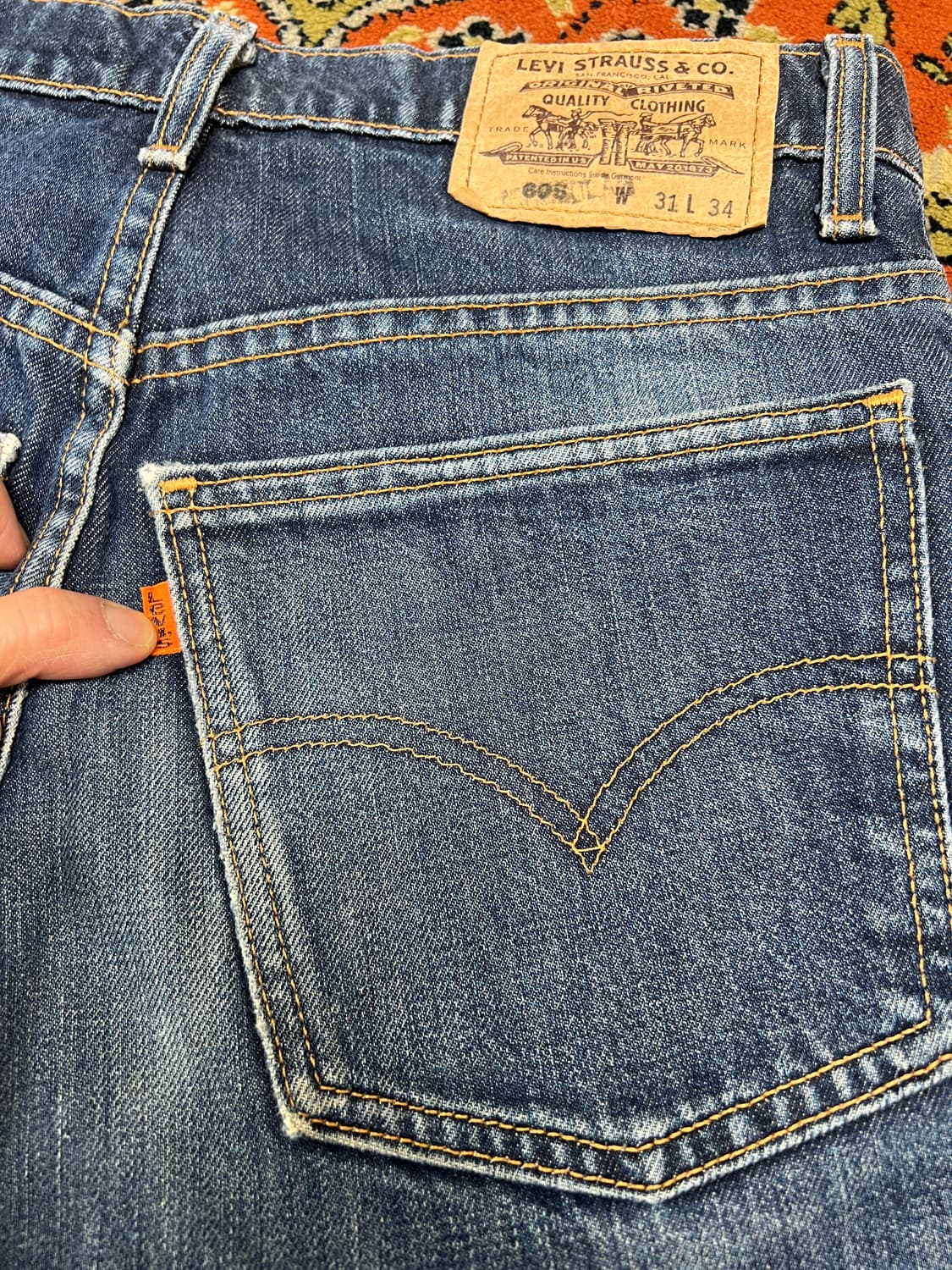 [28] LEVIS 리바이스 오렌지탭 605 데님팬츠 상품이미지5