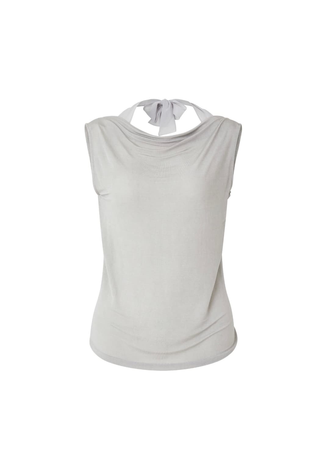 Teak  TIE NECK SLEEVELESS TOP (SILVER) 상품이미지4