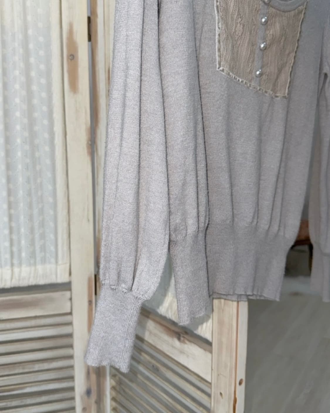 Light gray point knit top 상품이미지8