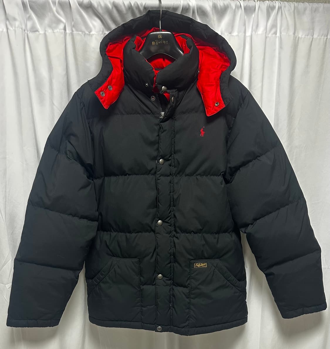 no.102 폴로 랄프로렌 블랙/레드 패딩 점퍼 상태s급 100사이즈 상품이미지1
