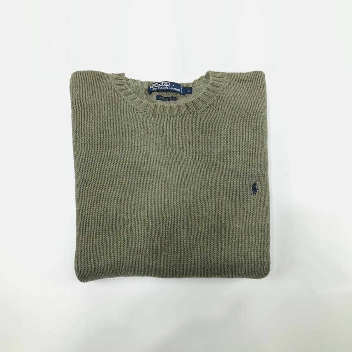 (CS796)L 폴로 올리브그린 라운드 니트 스웨터knit 상품이미지7