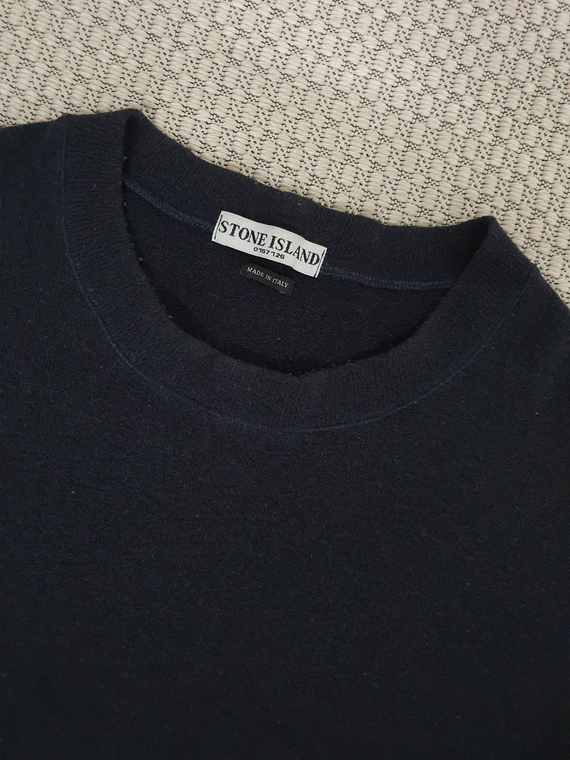 90s 자수 스펠아웃 네이비 니트 상품이미지4