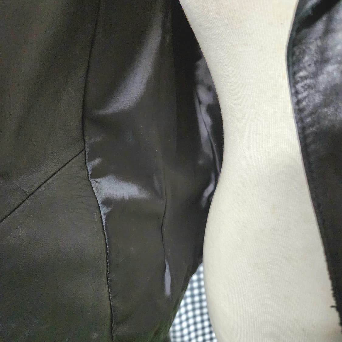 리얼 양가죽 슬림 라이더 | 핏 미친 블랙 자켓 상품이미지5