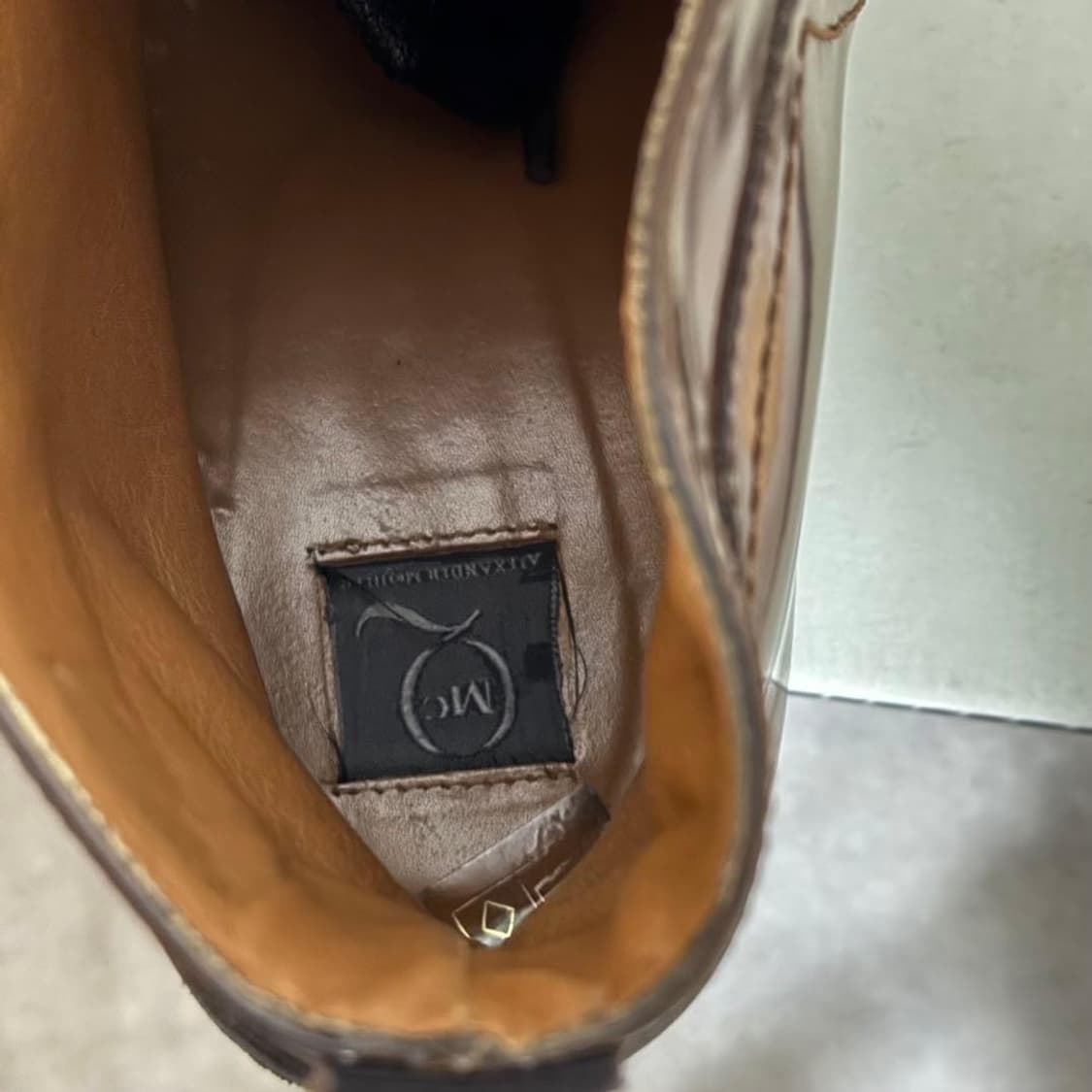 Alexander McQueen 브라운레더 하이탑 부츠 상품이미지4