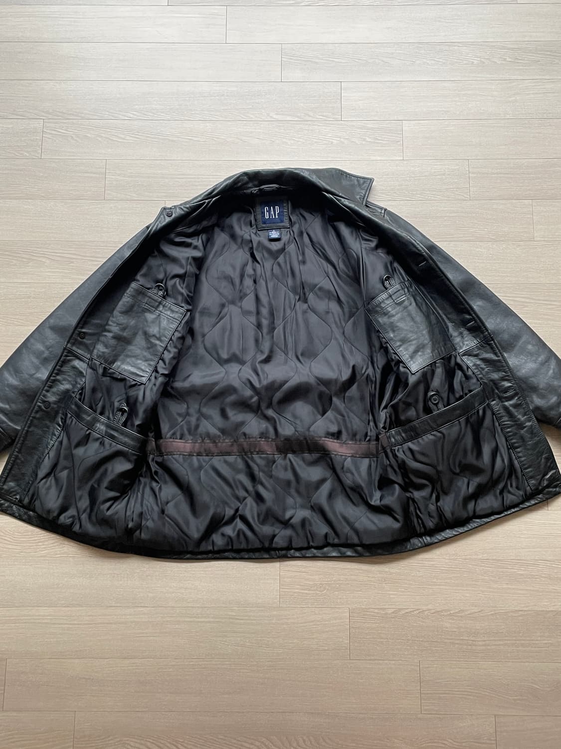 90s 올드갭 레더 카코트 gap carcoat 상품이미지5