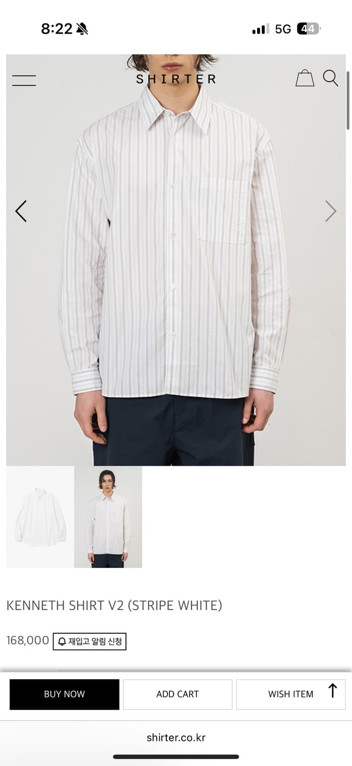 셔터 스트라이프 셔츠 L 스페셜 컬러 상품이미지7